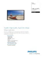 Philips BDL4785SL Brochure preview