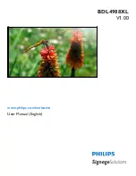 Preview for 1 page of Philips BDL4988XL User Manual
