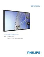 Предварительный просмотр 1 страницы Philips BDL5530EL User Manual