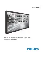 Preview for 1 page of Philips BDL5545ET User Manual