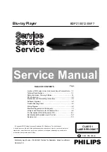 Предварительный просмотр 1 страницы Philips BDP2100/12/05/F7 Service Manual