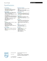 Preview for 3 page of Philips BDP2500 Specifications