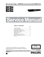 Philips BDP2600/98 Service Manual preview