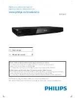 Предварительный просмотр 1 страницы Philips BDP2600 User Manual