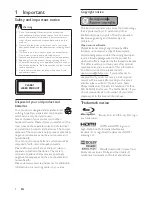 Preview for 3 page of Philips BDP3080 User Manual