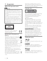 Preview for 4 page of Philips BDP3100 User Manual