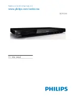 Предварительный просмотр 1 страницы Philips BDP3200 User Manual