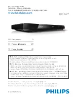 Philips BDP3406/F7 (Spanish) Manual Del Usuario preview