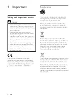 Preview for 6 page of Philips BDP5000 User Manual