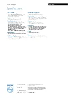 Preview for 3 page of Philips BDP5005 Specification Sheet