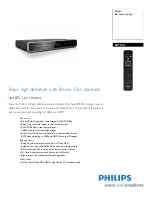 Philips BDP5012 Specification Sheet preview