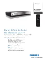 Предварительный просмотр 1 страницы Philips BDP5180 Brochure