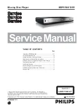 Philips BDP5180 Service Manual preview