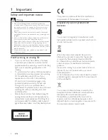 Предварительный просмотр 6 страницы Philips BDP5180 User Manual