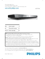 Предварительный просмотр 1 страницы Philips BDP5406 User Manual