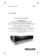 Philips BDP7100 User Manual preview