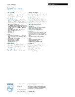 Preview for 3 page of Philips BDP7300 Specifications