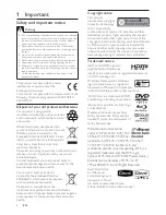 Preview for 4 page of Philips BDP7500BL User Manual