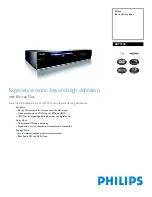 Предварительный просмотр 1 страницы Philips BDP9000 Specifications