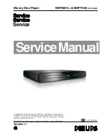 Preview for 1 page of Philips BDP9100/12 Service Manual