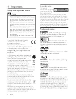 Preview for 4 page of Philips BDP9500 User Manual