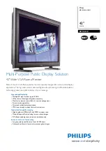 Предварительный просмотр 1 страницы Philips BDS4222V Specifications