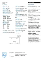 Предварительный просмотр 2 страницы Philips BDS4222V Specifications