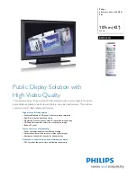 Philips BDS4231R Specification Sheet предпросмотр