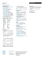 Предварительный просмотр 2 страницы Philips BDS4241V Specification Sheet