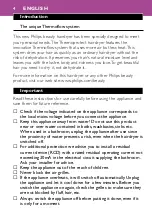Preview for 4 page of Philips Beauty Thermoprotect Volume 1600 Manual