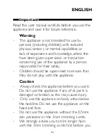 Preview for 17 page of Philips BG1024/16 User Manual