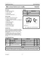 Предварительный просмотр 2 страницы Philips BGA6589 Datasheet