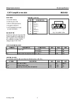 Предварительный просмотр 2 страницы Philips BGD602 Datasheet