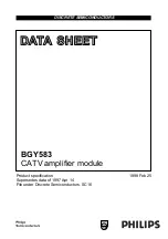 Предварительный просмотр 1 страницы Philips BGY583 Datasheet