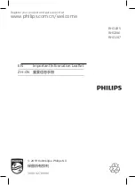 Philips BHD285 User Manual preview