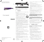 Предварительный просмотр 1 страницы Philips BHS738 User Manual