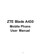 Philips Blade A430 User Manual preview