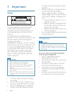 Preview for 4 page of Philips BM60 User Manual