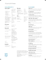 Предварительный просмотр 2 страницы Philips Brilliance 170P5EG Specification Sheet