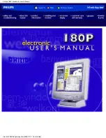 Preview for 1 page of Philips Brilliance 180P User Manual