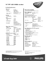 Preview for 2 page of Philips Brilliance 180P2B Specification Sheet