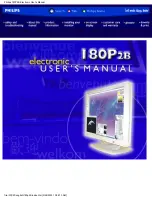 Preview for 1 page of Philips Brilliance 180P2B User Manual