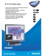 Philips Brilliance 180P2G Specification Sheet предпросмотр