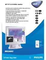 Philips Brilliance 180P2M Specification Sheet предпросмотр