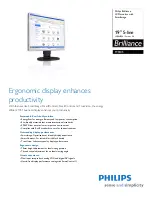 Preview for 1 page of Philips Brilliance 19S1CS Specifications