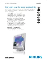 Preview for 1 page of Philips Brilliance 200P4VS Specifications