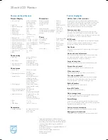 Preview for 2 page of Philips Brilliance 200P4VS Specifications