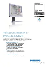 Philips Brilliance 200PW8ES Brochure & Specs предпросмотр