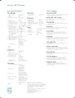 Preview for 2 page of Philips Brilliance 202P40 Specification Sheet