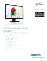 Preview for 1 page of Philips Brilliance 220S2CB Specifications